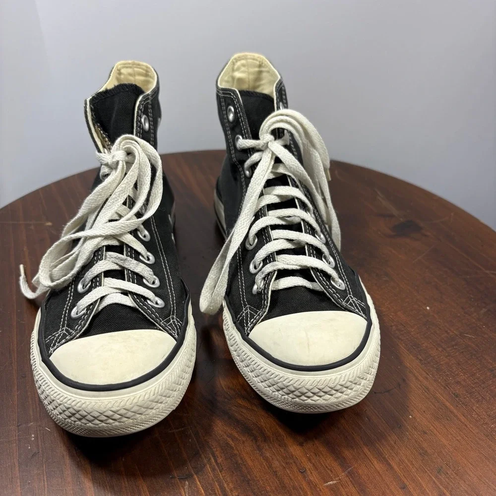 Converse Chuck Taylor All Star Canvas Sneaker M8 W10 Black High Top Casual M9160 - Picture 2 of 11